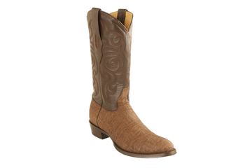 Los Altos 657007 Men's Brown Genuine Elephant Round Toe Cowboy Boots