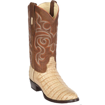 Los Altos 65G8251 Men's Honey Genuine Caiman Belly Round Toe Cowboy Boots