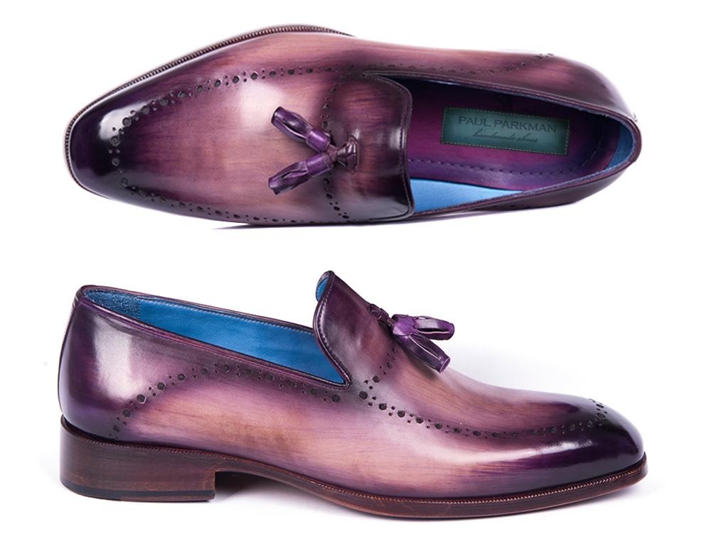 Paul Parkman Men's Tassel Loafer Purple (ID#66T80-PRP) PAUL PARKMAN