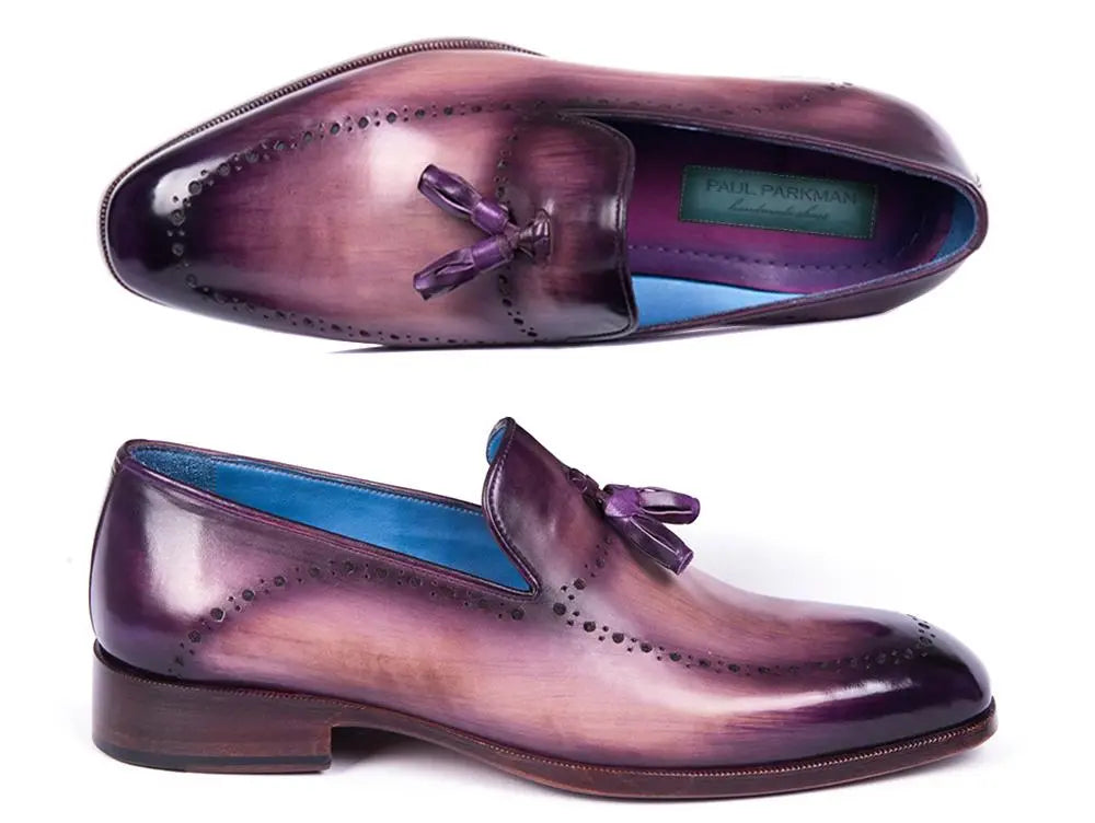 Paul Parkman Men's Purple Tassel Loafers (ID#66T80-PRP) PAUL PARKMAN