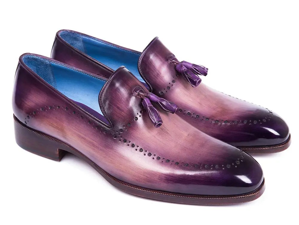 Paul Parkman Men's Purple Tassel Loafers (ID#66T80-PRP) PAUL PARKMAN
