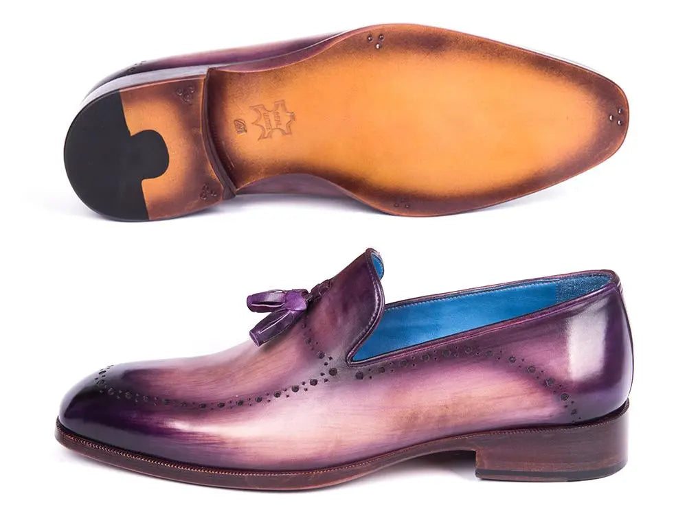Paul Parkman Men's Purple Tassel Loafers (ID#66T80-PRP) PAUL PARKMAN