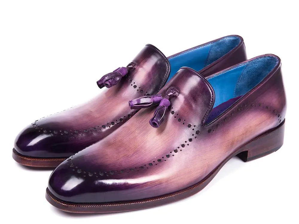 Paul Parkman Men's Purple Tassel Loafers (ID#66T80-PRP) PAUL PARKMAN