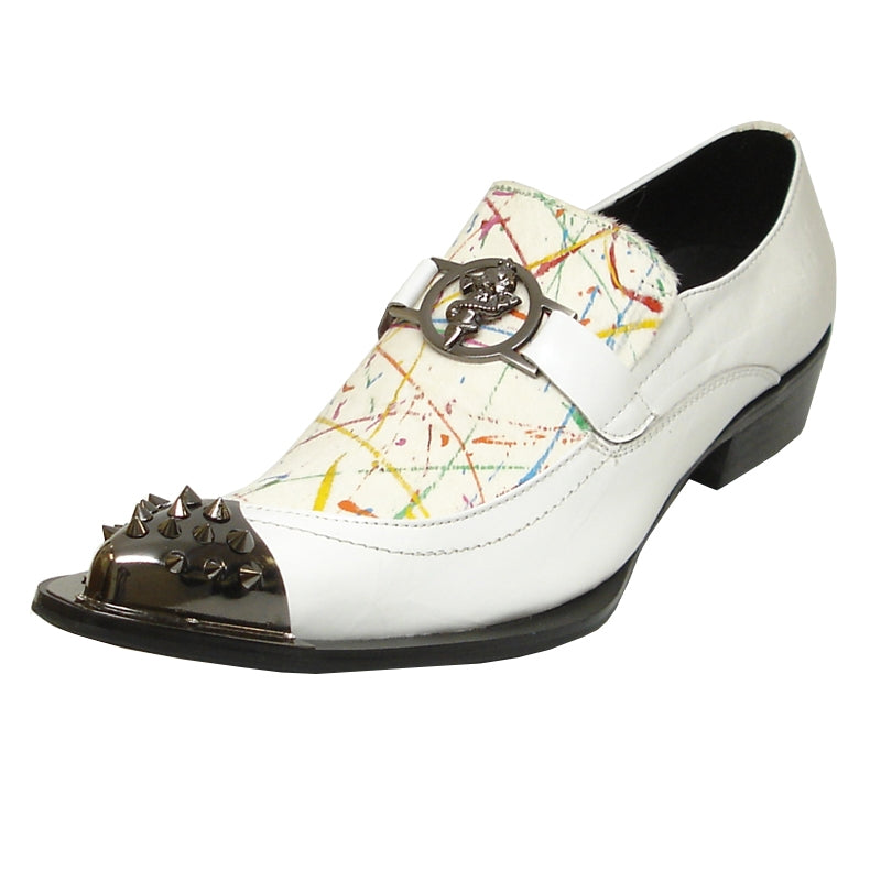 Fiesso FI-6847 White Loafers