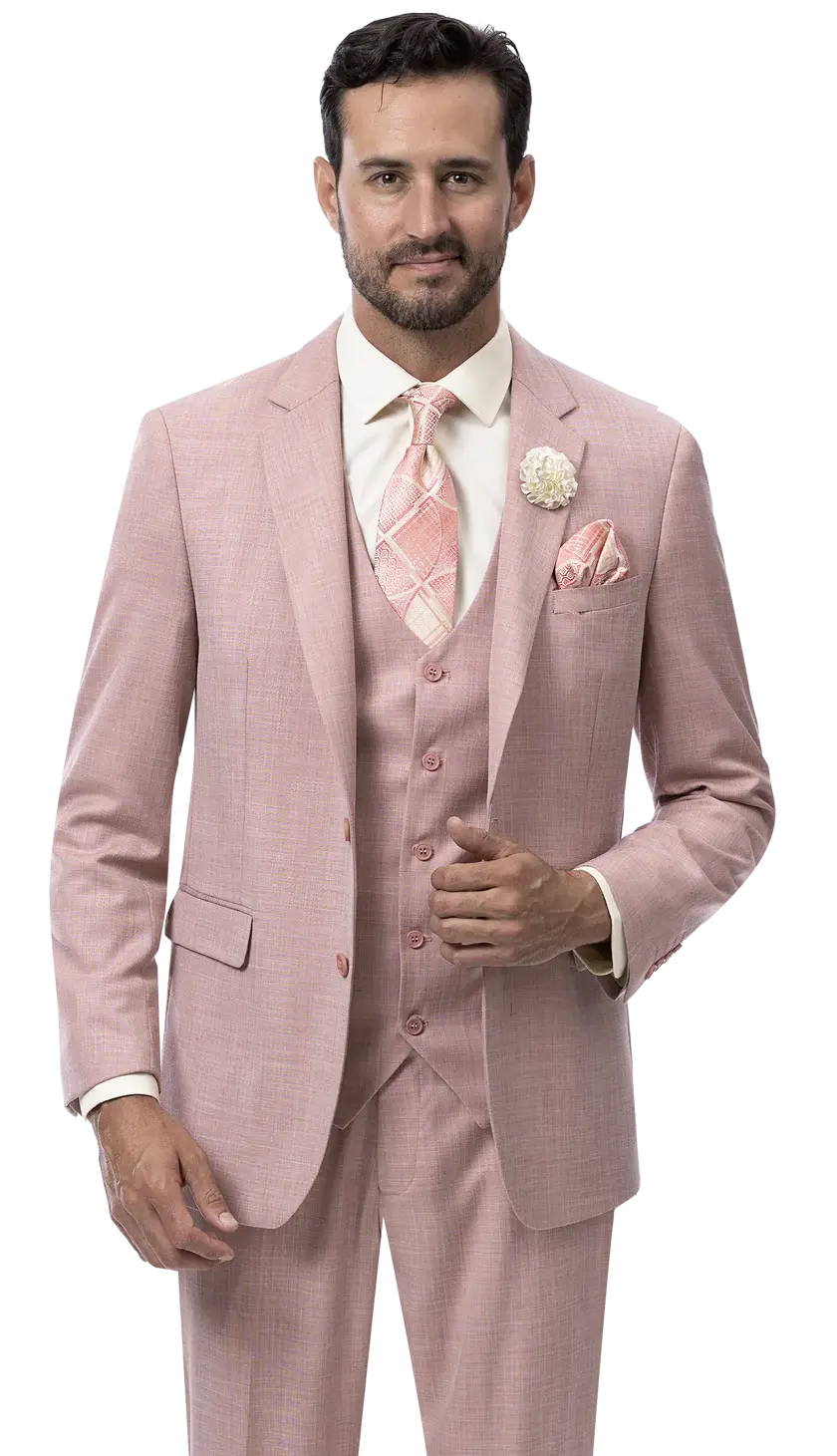 EJ Samuel M18022 Mauve Vested Suit