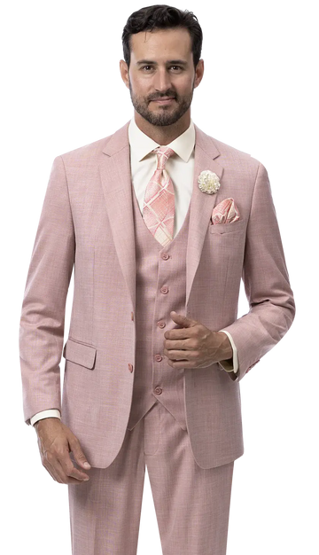 EJ Samuel M18022 Mauve Vested Suit
