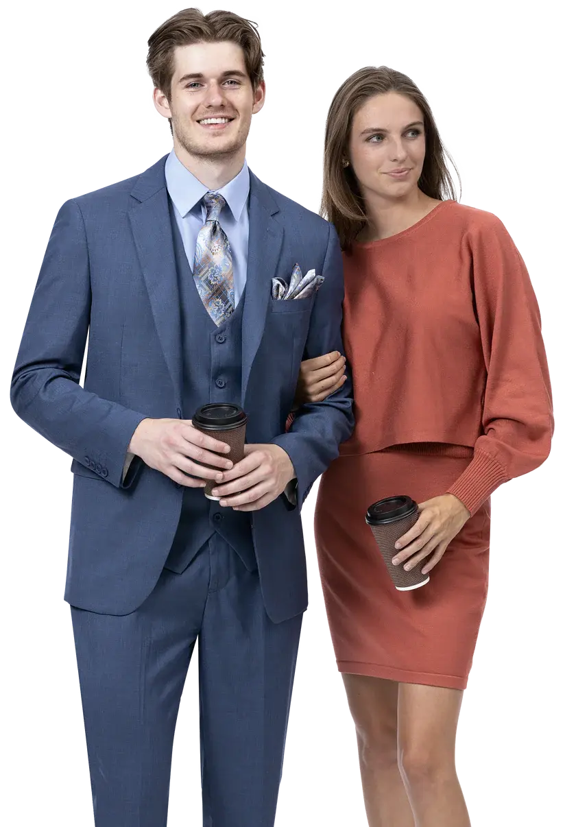 EJ Samuel M18022 Mid Night Vested Suit