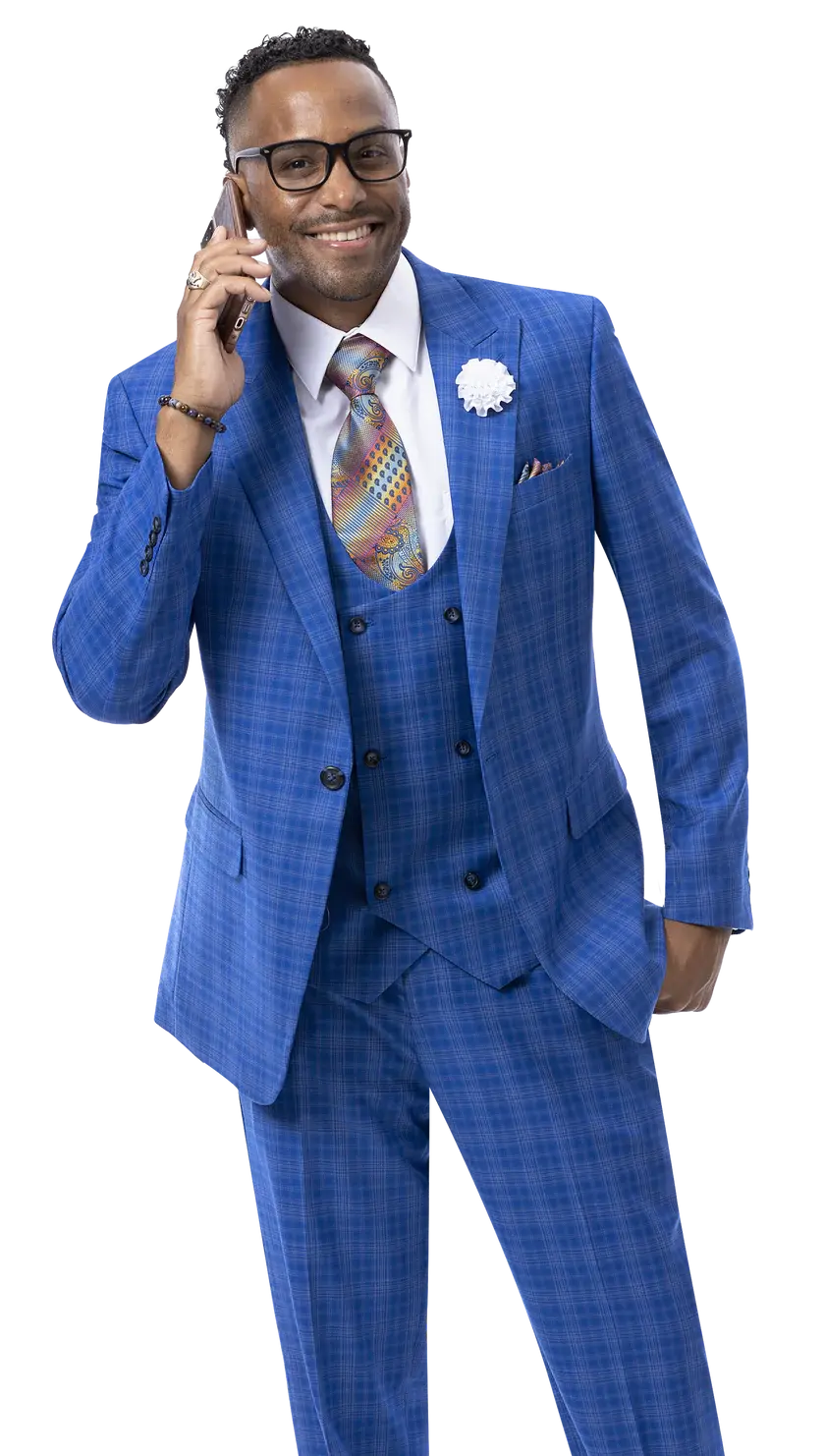 EJ Samuel M2776 Royal Fashion Vested Suit