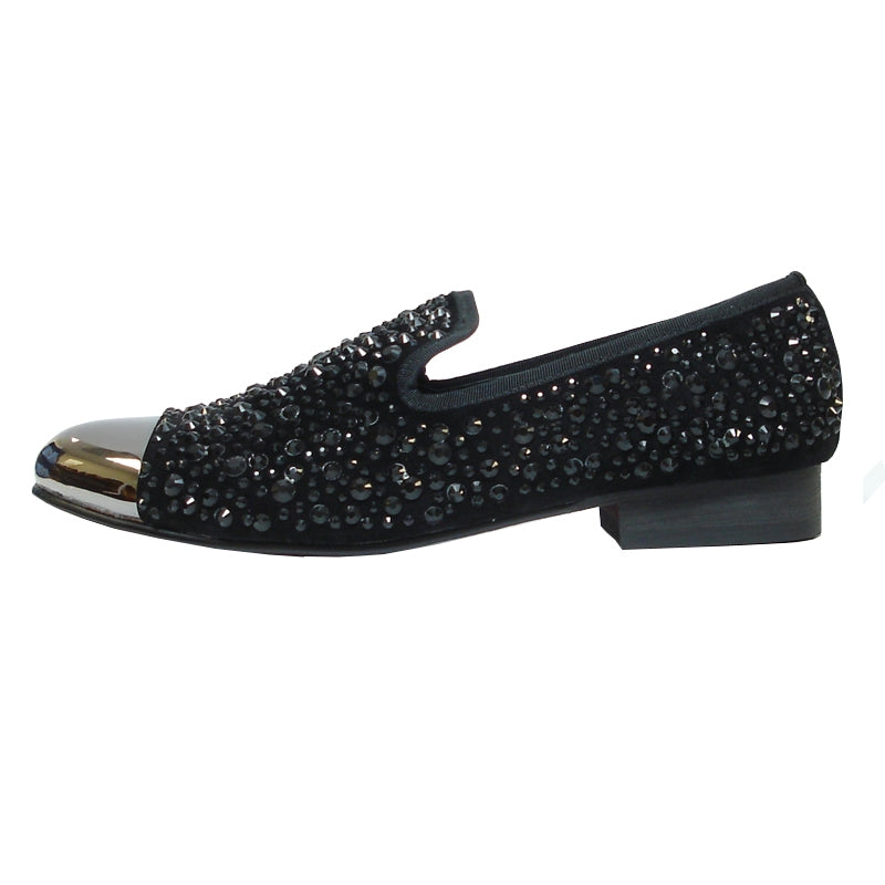 Fiesso FI-6918 Black Loafers