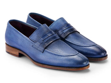 Paul Parkman Men's Blue Split Toe Loafers (ID#694BL65) PAUL PARKMAN