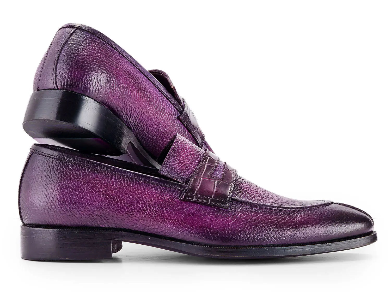 Paul Parkman Men's Purple Split Toe Loafers (ID#694PR87) PAUL PARKMAN