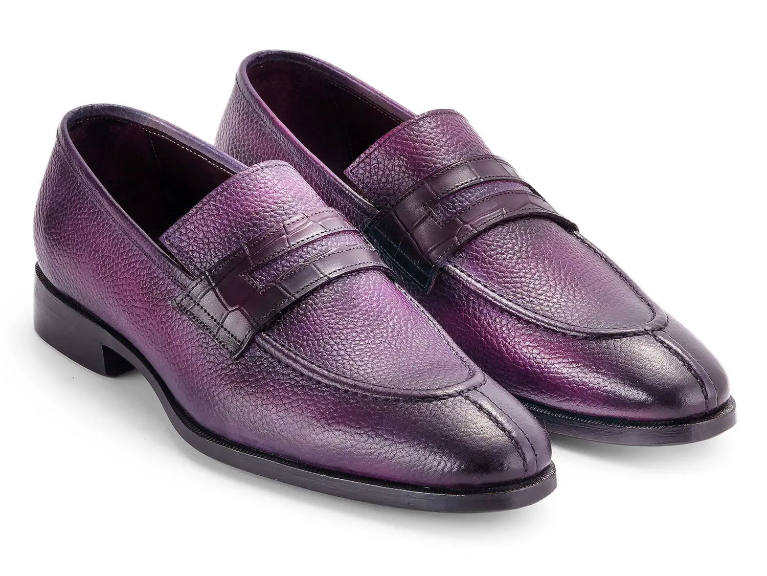 Paul Parkman Men's Purple Split Toe Loafers (ID#694PR87) PAUL PARKMAN