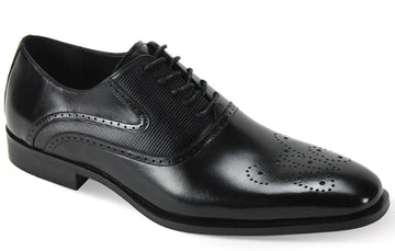 Giorgio 6996 Black Genuine Leather Oxfords