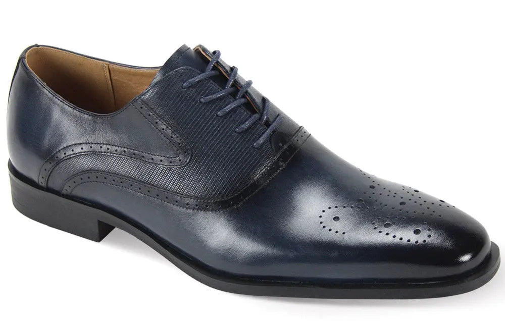 Giorgio 6996 Navy Genuine Leather Oxfords
