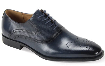 Giorgio 6996 Navy Genuine Leather Oxfords