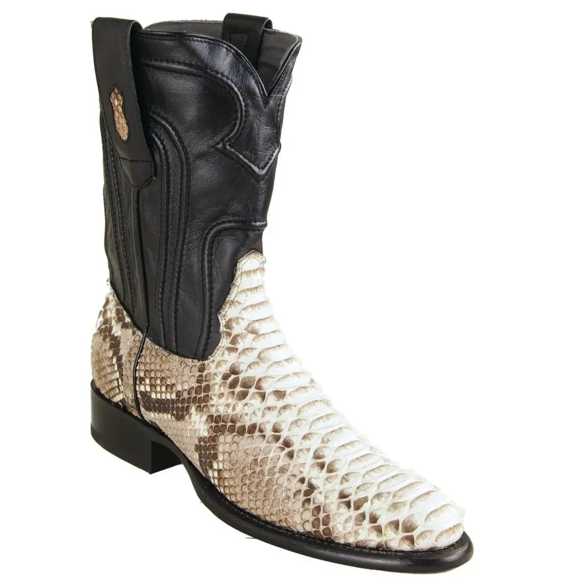 Los Altos 69N5749 Men's Natural Genuine Python Roper Toe Cowboy Boots