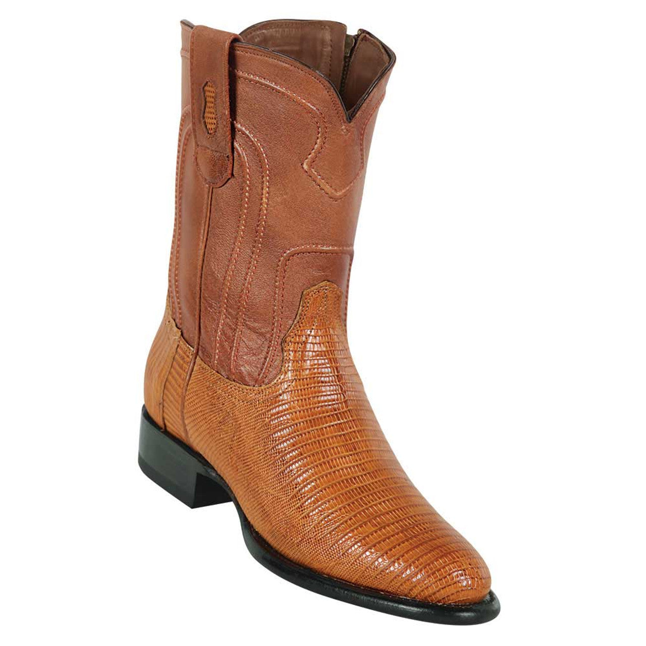 Los Altos 69Z0753 Men's Antique Saddle Genuine Teju Roper Toe Cowboy Boots