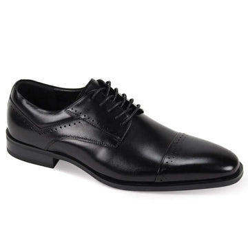Giorgio 7033 Black Genuine Leather Oxfords