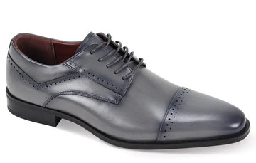 Giorgio 7033 Grey Genuine Leather Oxfords