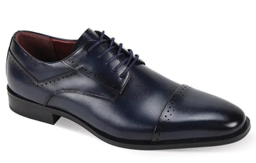 Giorgio 7033 Navy Genuine Leather Oxfords