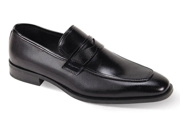 Giorgio 7043 Black Genuine Leather Loafers