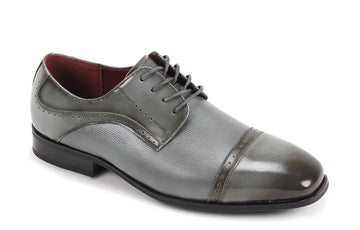 Giorgio 7076 Grey Genuine Leather Oxfords