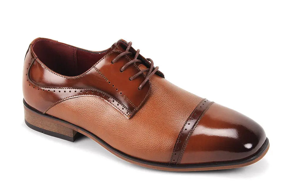 Giorgio 7076 Tan Genuine Leather Oxfords