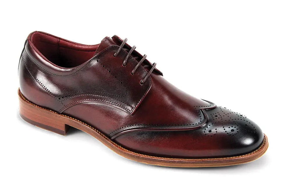 Giorgio 7077 Burgundy Genuine Leather Oxfords