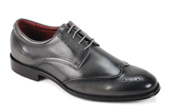 Giorgio 7077 Grey Genuine Leather Oxfords
