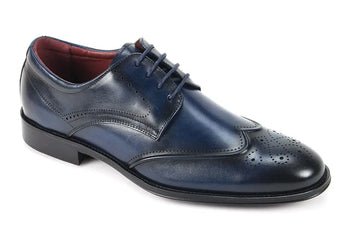 Giorgio 7077 Navy Genuine Leather Oxfords