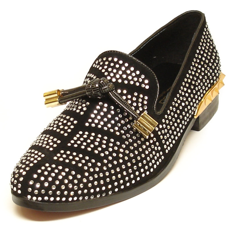 Fiesso FI-6958 Black Loafers