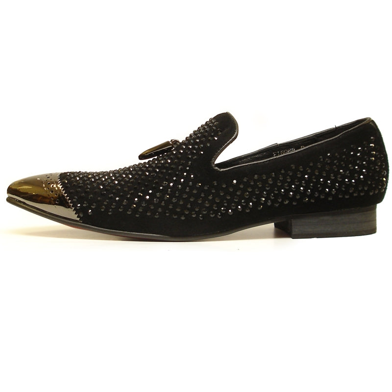 Fiesso FI-6968 Black Loafers