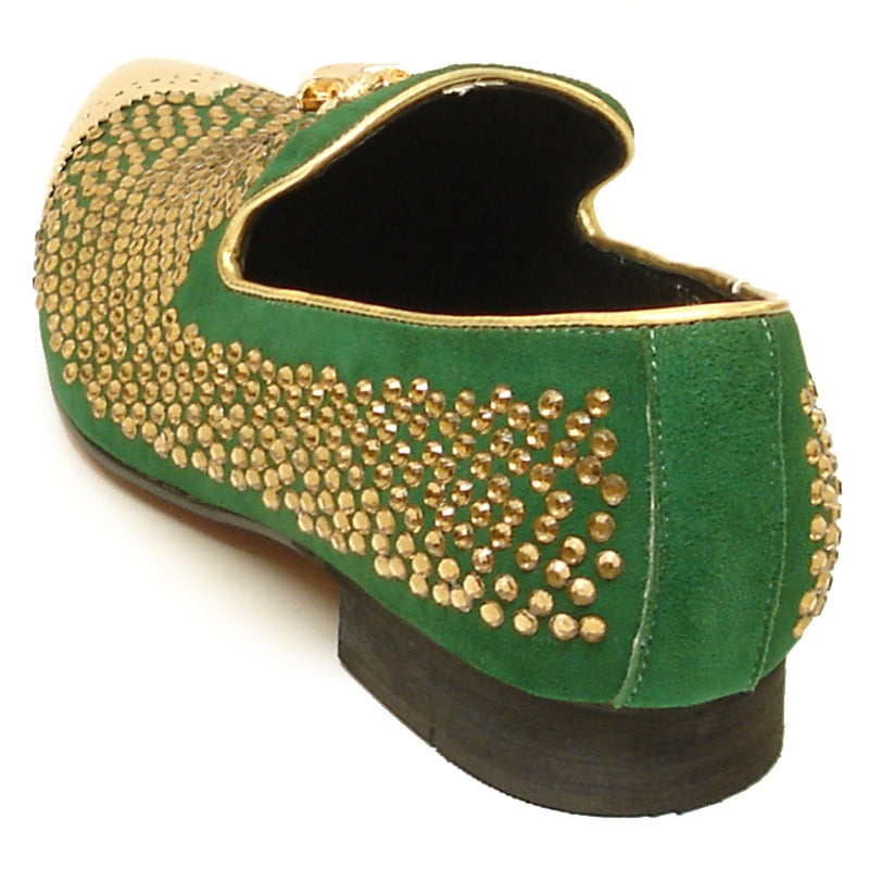 Fiesso FI-6968 Green Loafers