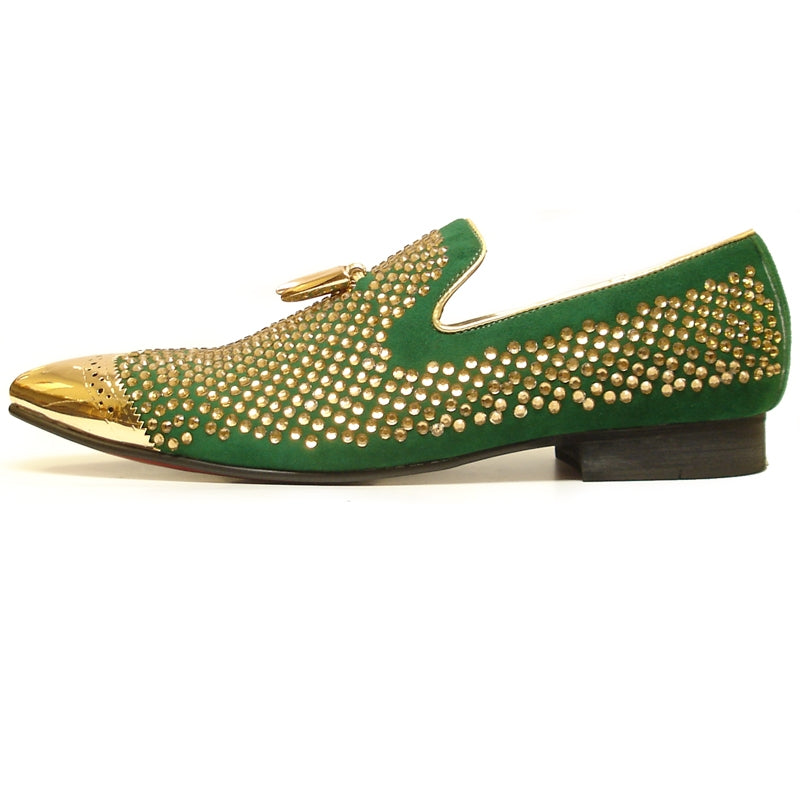 Fiesso FI-6968 Green Loafers