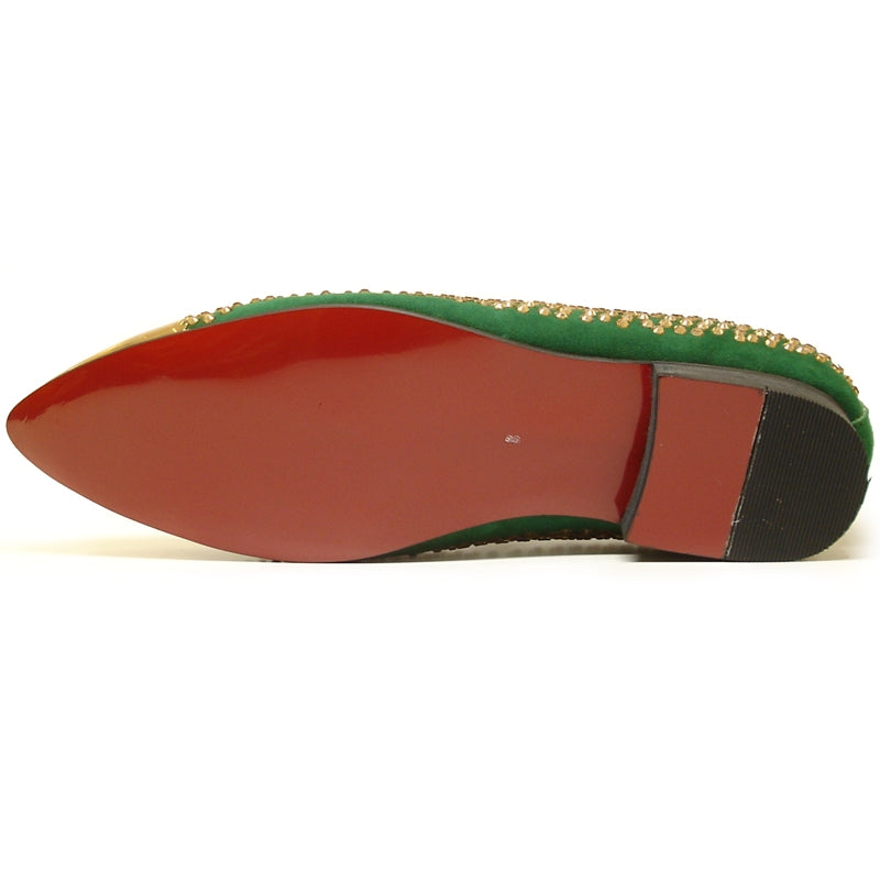 Fiesso FI-6968 Green Loafers