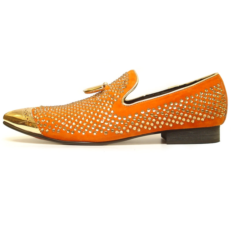 Fiesso FI-6968 Orange Loafers