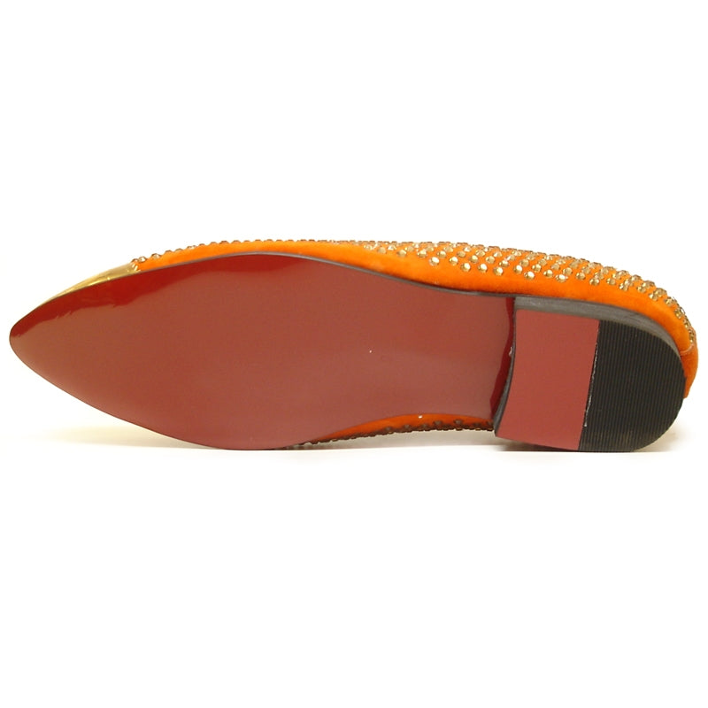 Fiesso FI-6968 Orange Loafers