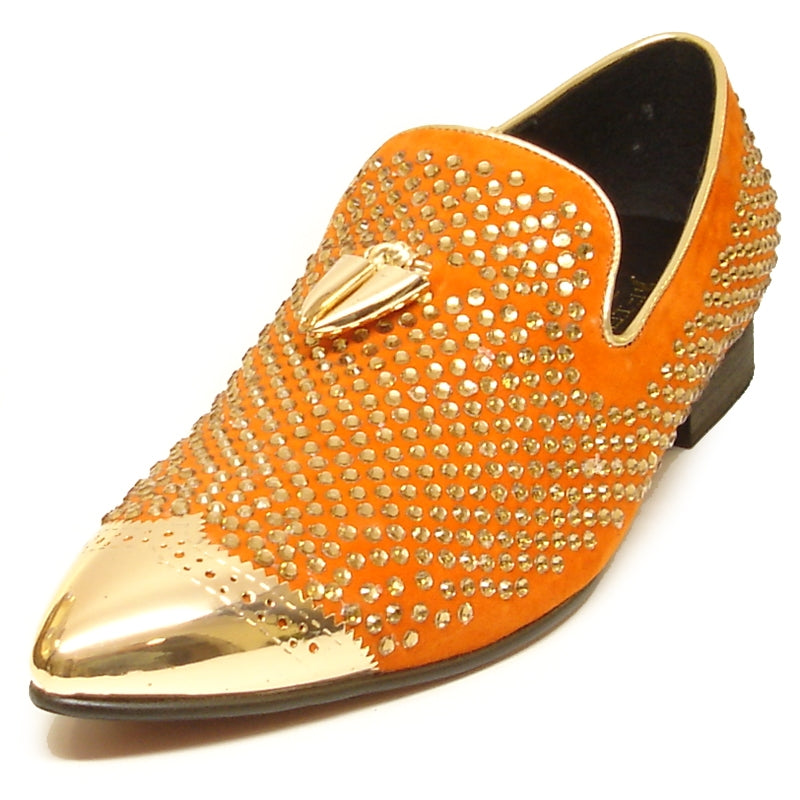 Fiesso FI-6968 Orange Loafers