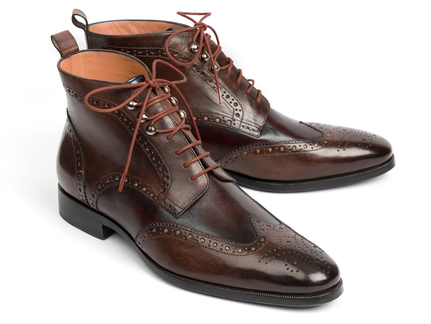 Paul Parkman Wingtip Ankle Boots Brown (ID#CH777BRW) PAUL PARKMAN