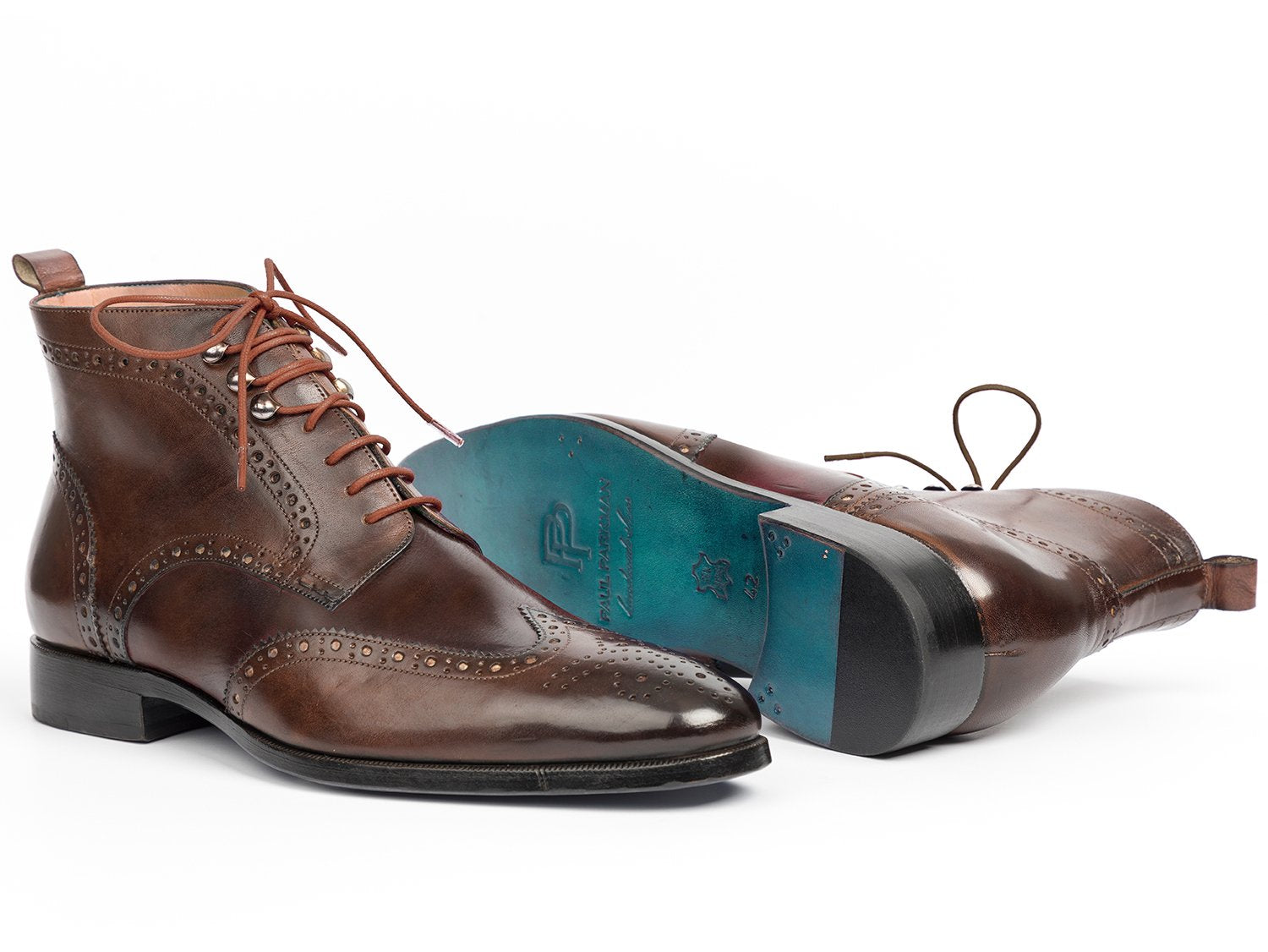 Paul Parkman Wingtip Ankle Boots Brown (ID#CH777BRW) PAUL PARKMAN