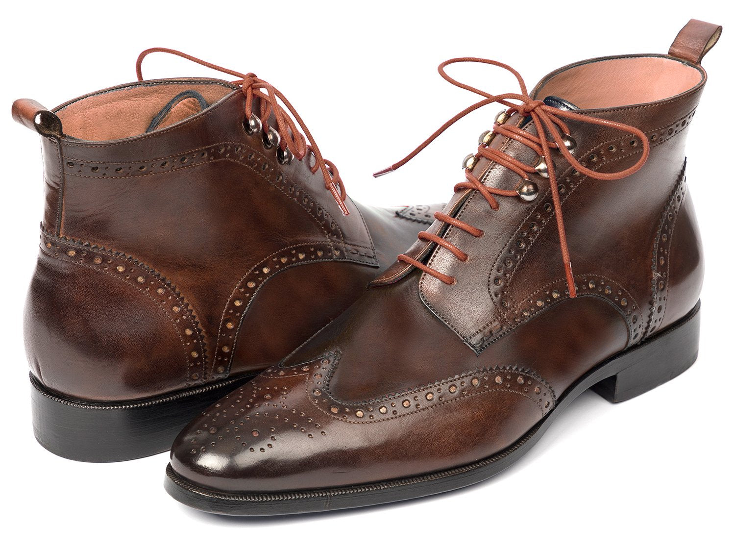 Paul Parkman Wingtip Ankle Boots Brown (ID#CH777BRW) PAUL PARKMAN