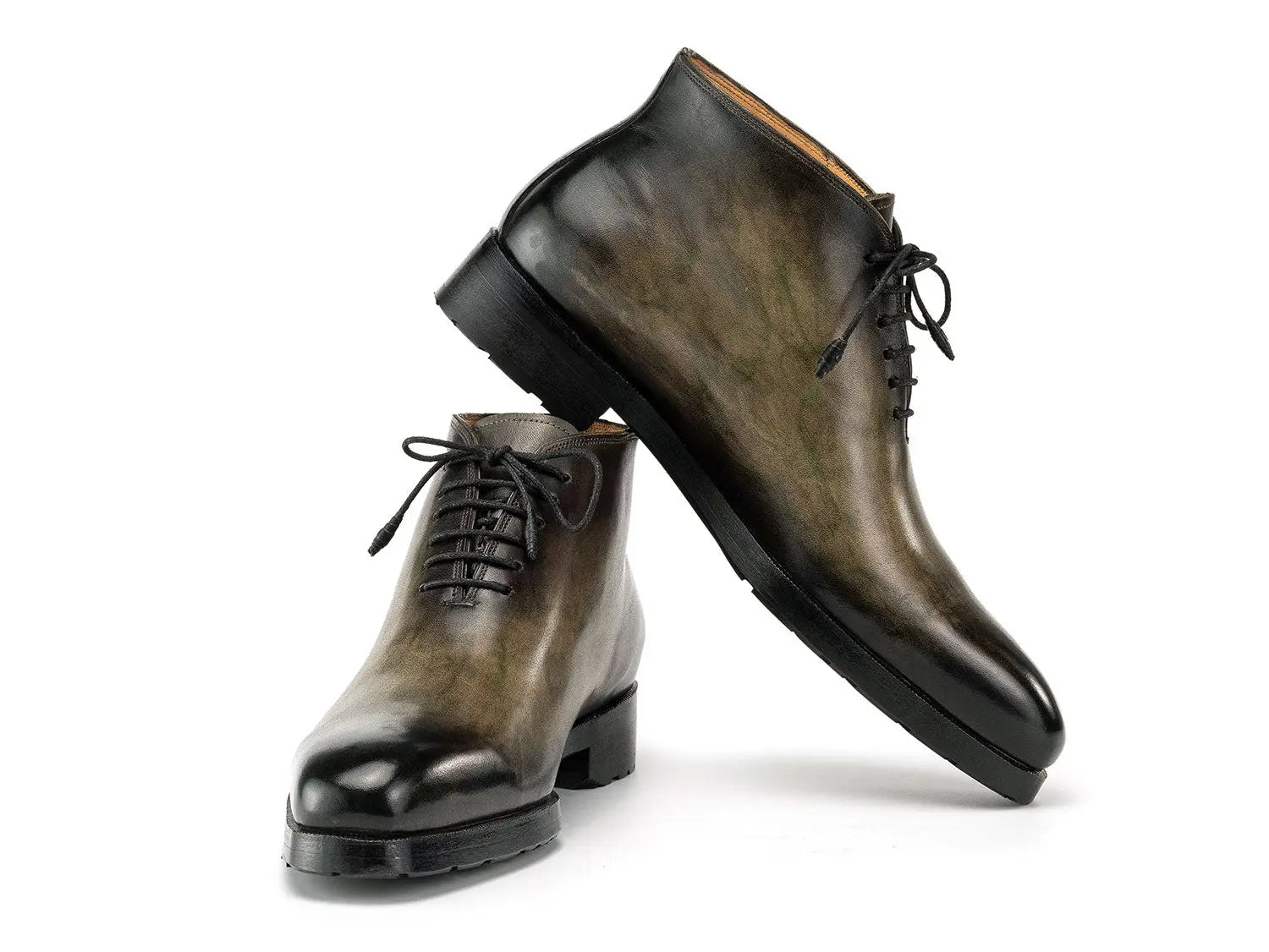 Paul Parkman Men's Green Patina Ankle Boots (ID#791GRN57) PAUL PARKMAN