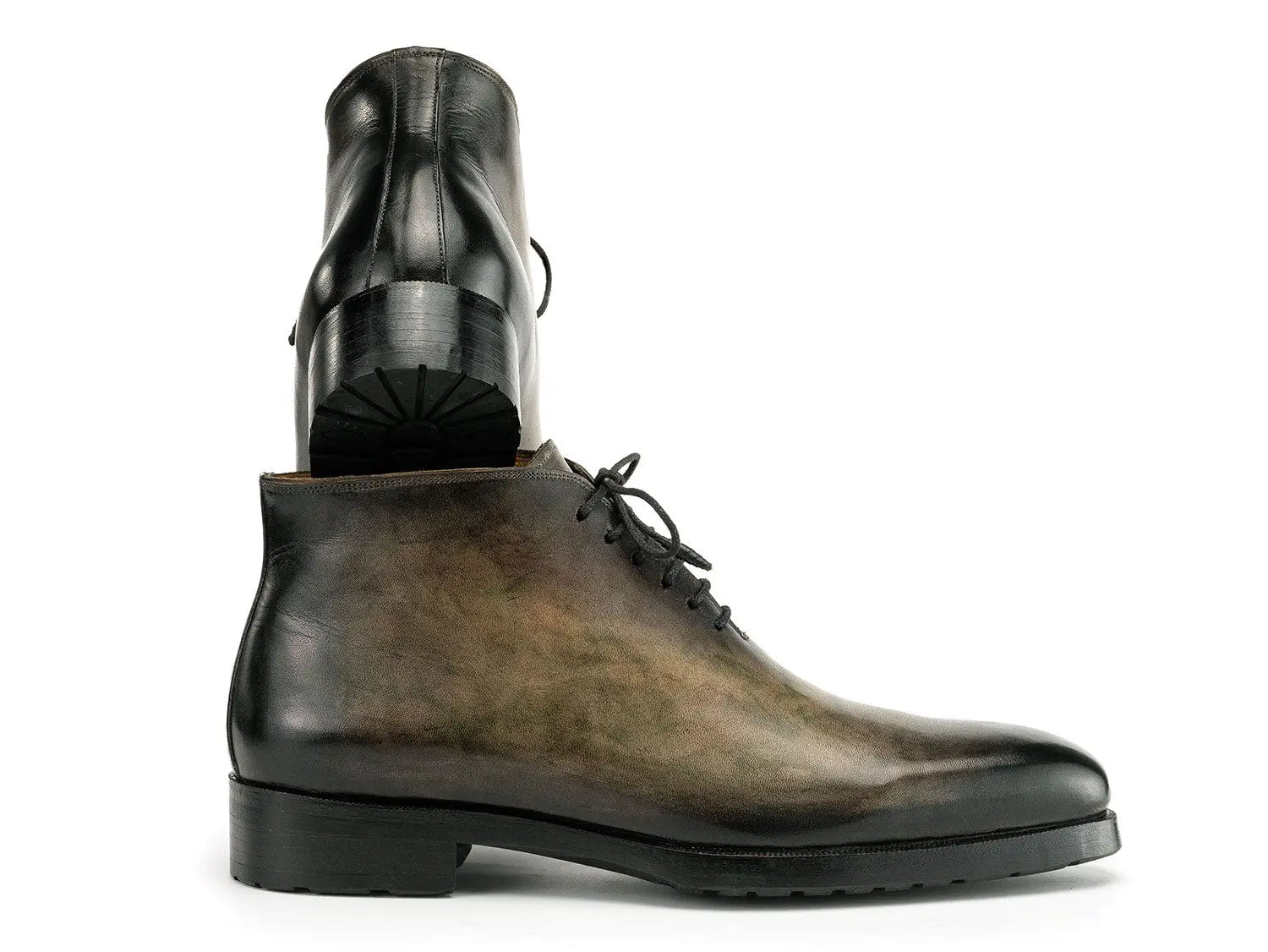 Paul Parkman Men's Green Patina Ankle Boots (ID#791GRN57) PAUL PARKMAN
