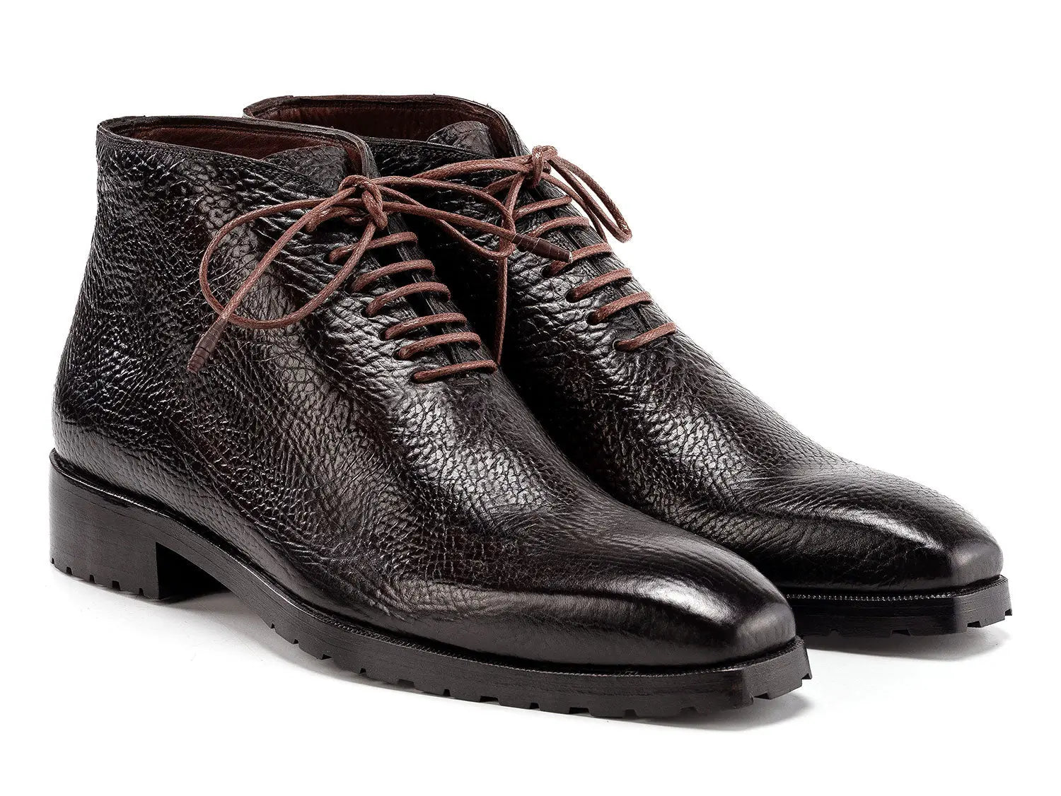 Paul Parkman Men's Brown Floater Genuine Leather Ankle Boots (ID#793BRW82) PAUL PARKMAN