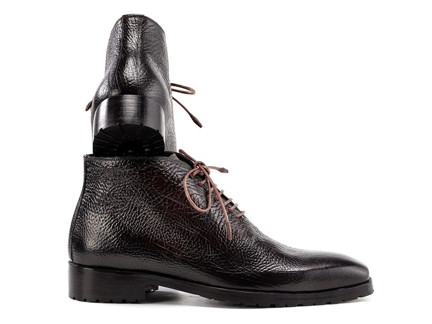 Paul Parkman Men's Brown Floater Genuine Leather Ankle Boots (ID#793BRW82) PAUL PARKMAN