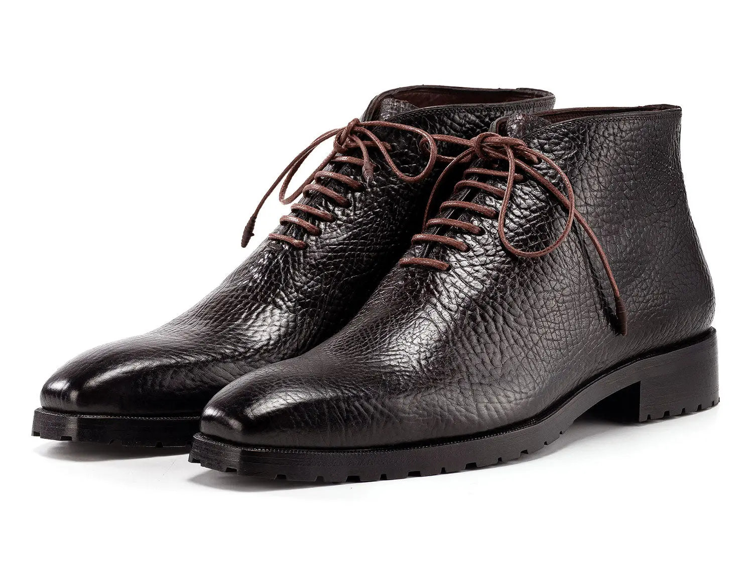 Paul Parkman Men's Brown Floater Genuine Leather Ankle Boots (ID#793BRW82) PAUL PARKMAN