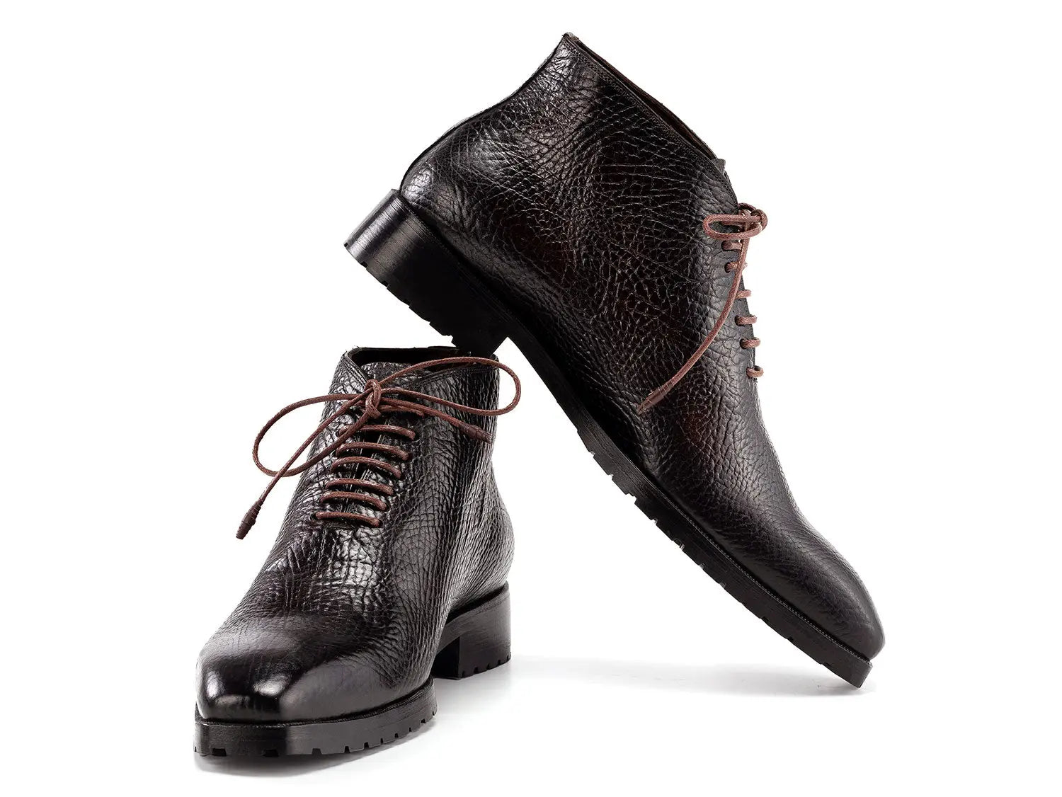 Paul Parkman Men's Brown Floater Genuine Leather Ankle Boots (ID#793BRW82) PAUL PARKMAN