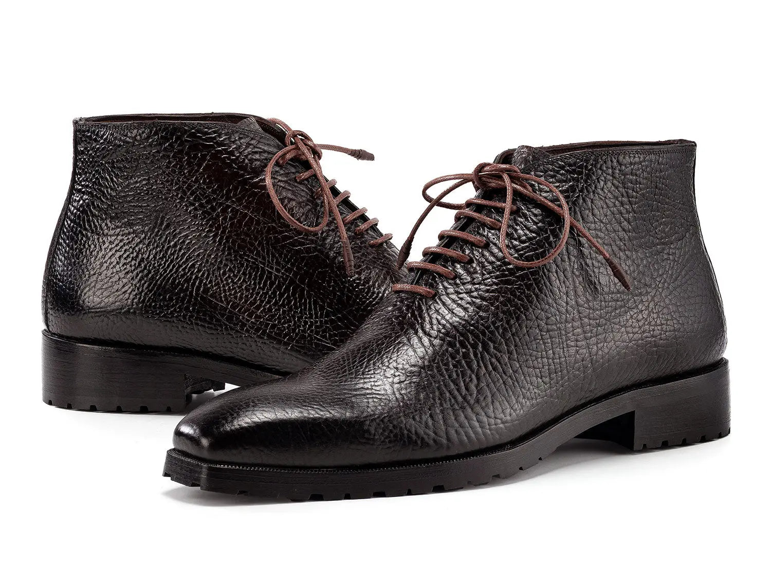 Paul Parkman Men's Brown Floater Genuine Leather Ankle Boots (ID#793BRW82) PAUL PARKMAN