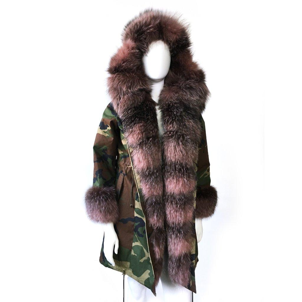 Jakewood 8030 Ladies Camouflage Genuine Cotton/Parka/Fox Jacket