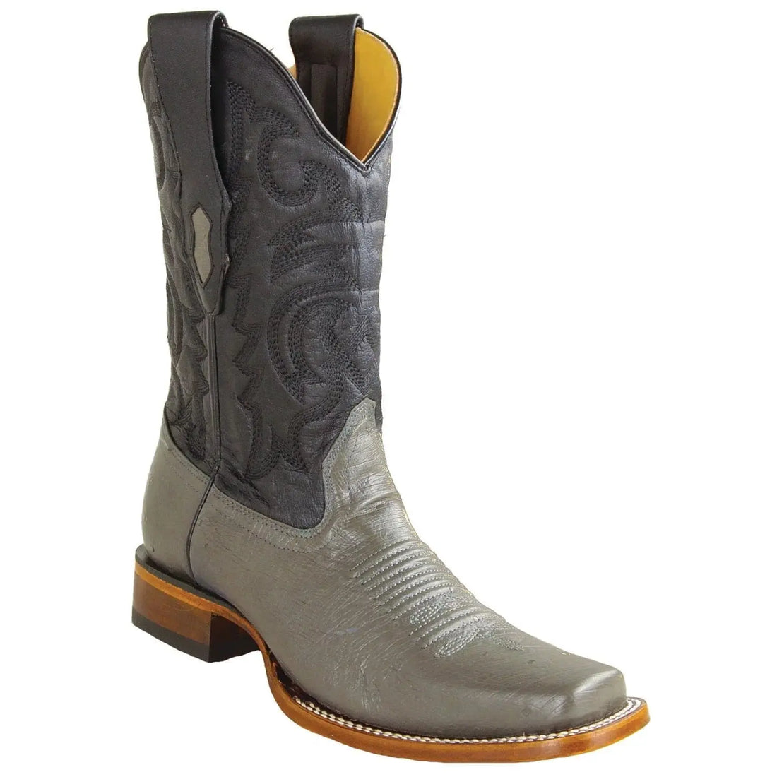 Los Altos 8129709 Men's Gray Genuine Smooth Ostrich Rodeo Boots